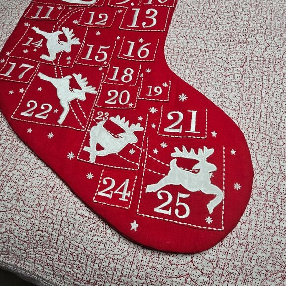 Balson Hill Jumbo Stocking Countdown to Christmas  Wall Hanging 30" advent 24 da - Picture 7 of 7